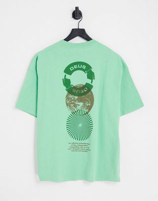 Deus Ex Machina trycycle t-shirt in green exclusive to ASOS