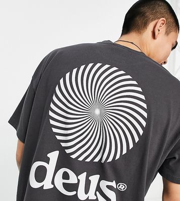 Deus Ex Machina vortex t-shirt in gray Exclusive to ASOS