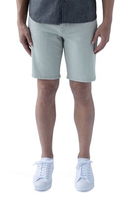 Devil-Dog Dungarees Performance Slim Straight Denim Shorts in Mirage Grey