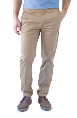 Devil-Dog Dungarees Slim Fit Stretch Sateen Chino Pants in Rugged Tan