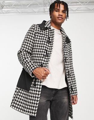 Devil's Advocate duffle coat in black and white