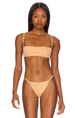 DEVON WINDSOR Amelia Bikini Top in Orange