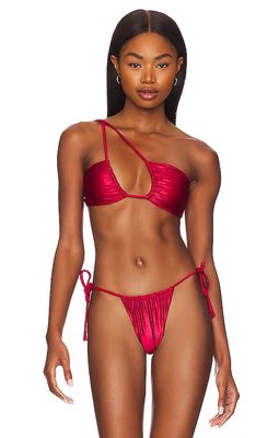 DEVON WINDSOR Estella Bikini Top in Red