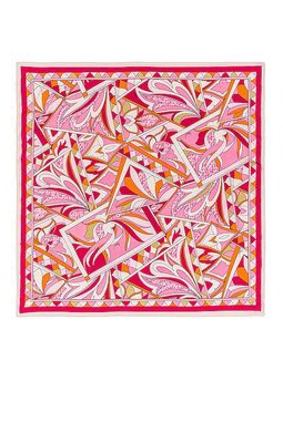 DEVON WINDSOR Silk Headscarf in Pink.