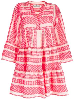 Devotion Ella zigzag-patterned short dress - Pink