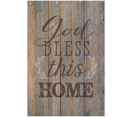 Dexsa God Bless This Home-New Horizons Wood Pla que with Easel