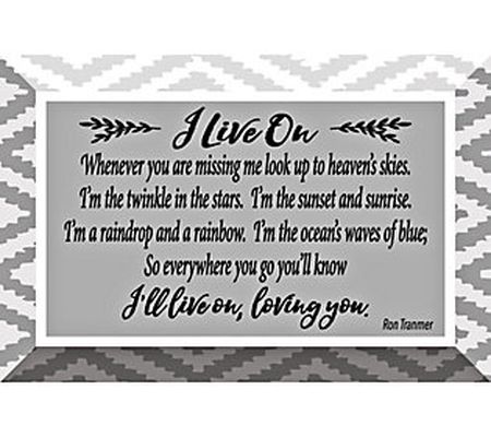 Dexsa I Live On Glass Plaque with Easel 6"x4"
