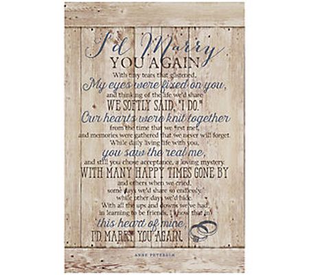 Dexsa I'D Marry You-New Horizons Wood Plaque wi th Easel