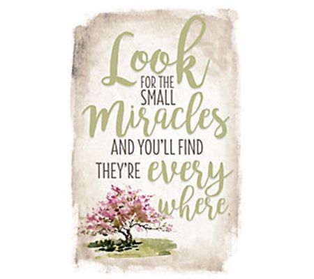 Dexsa Look For Small Miracles New Horizon Wood Plaque, Easel