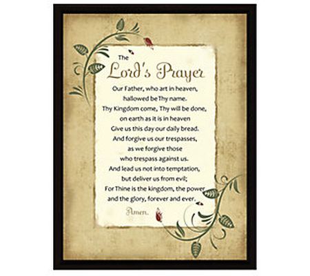 Dexsa Lord's Prayer Wood Frame Plaque with Ease l