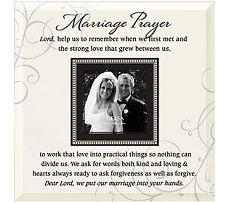 Dexsa Marriage Prayer Beveled Glass Photo Frame with Easel