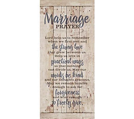 Dexsa Marriage Prayer New Horizons Wood Plaque
