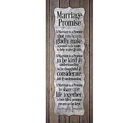 Dexsa Marriage Promise...New Horizons Wood Plaq ue