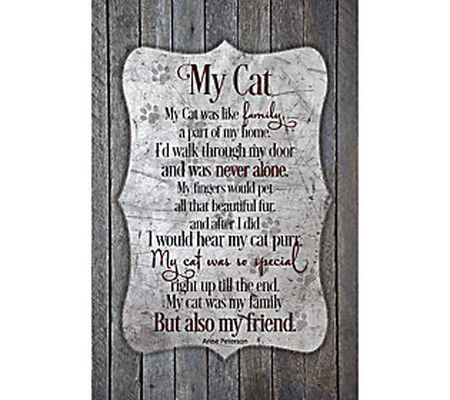 Dexsa My Cat New Horizons Wood Plaque with Ease l and Hook