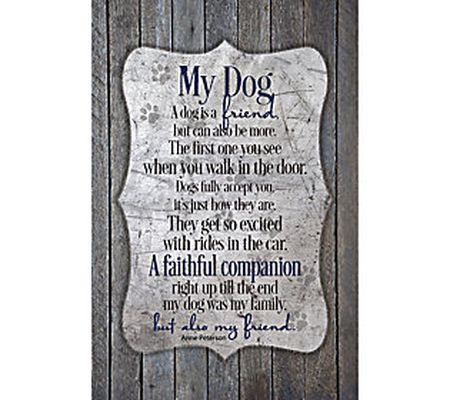 Dexsa My Dog New Horizons Wood Plaque with Ease l and Hook