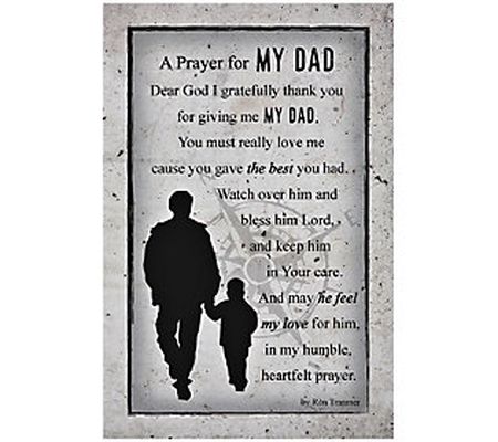 Dexsa Prayer For My Dad Wood Plaque with Easel and Hook