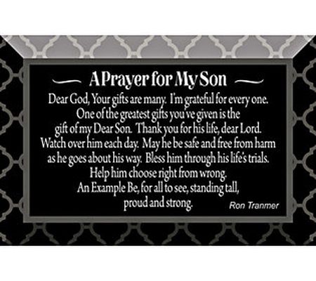 Dexsa Prayer For My Son Glass Plaque with Easel 6"x4"