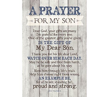 Dexsa Prayer For My Son New Horizons Wood Plaqu e with Easel