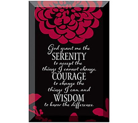 Dexsa Serenity Prayer Beveled Glass Plaque with Easel