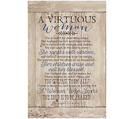 Dexsa Virtuous Woman-New Horizons Wood Plaque w ith Easel