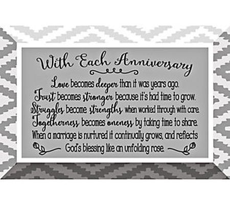 Dexsa With Each Anniversary Glass Plaque with E asel 6"x4"