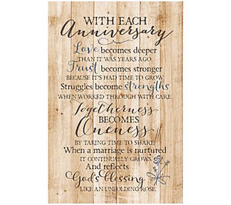 Dexsa With Each Anniversary-Wood Plaque with Ea sel