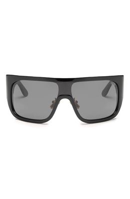 DEZI BlockedT 125mm Oversize Shield Sunglasses in Black /Blackout 