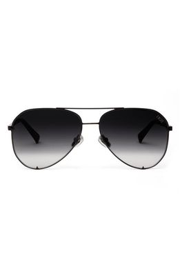 DEZI Blueprint 60mm Aviator Sunglasses in Matte Black /Black Fade