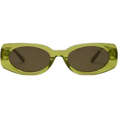 DEZI Booked 52mm Rectangular Sunglasses in Kiwi /Palm 