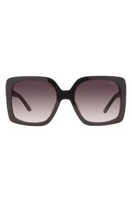 DEZI Harper 24mm Gradient Square Sunglasses in Black /Smoke Gradient