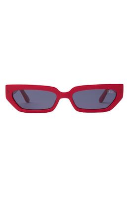 DEZI Lil Switch 55mm Rectangular Sunglasses in Cherry /Dark Smoke 