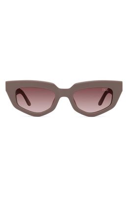 DEZI On Read 49mm Cat Eye Sunglasses in Matte Stone /Terra Cotta