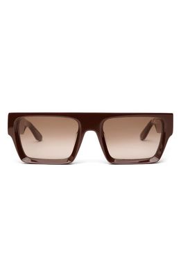 DEZI Slick 55mm Shield Sunglasses in Chocolate /Siena Faded