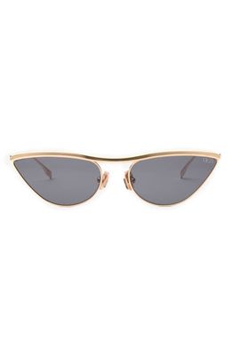 DEZI Toxica 59mm Cat Eye Sunglasses in Gold /Dark Smoke