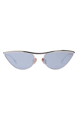 DEZI Toxica 59mm Cat Eye Sunglasses in Toxica Silver /Silver Flash