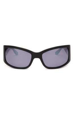 DEZI x Monet Montay 61mm Shield Sunglasses in Black /Smoke Flash