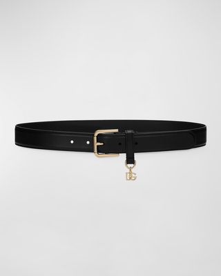 DG Charm Smooth Leather & Brass Belt