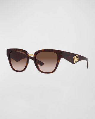 DG Gradient Acetate & Plastic Butterfly Sunglasses