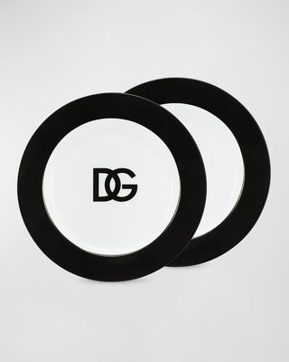 DG Logo Bread Plates, Set of 2