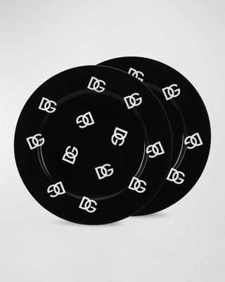 DG Logo Dinner Plates, Set of 2
