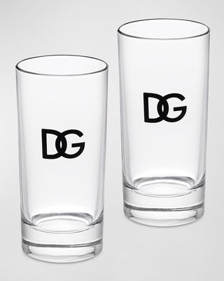 DG Logo Soft Drink Glasses - Set of 2