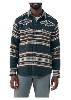 DGF Canyon Striped Button-Front Shirt