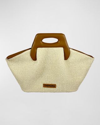 Dhea Eco-Fabric Straw Top-Handle Bag