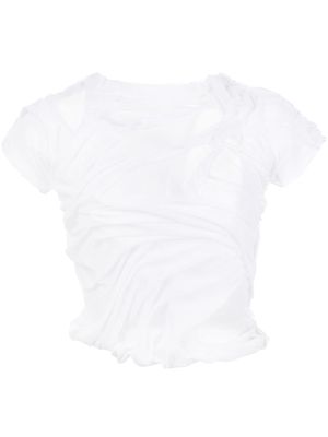 Di Petsa Wetlook cropped T-shirt - White