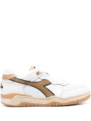Diadora B560 Used panelled leather sneakers - White