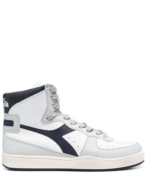 Diadora Mi Basket Used leather sneakers - White