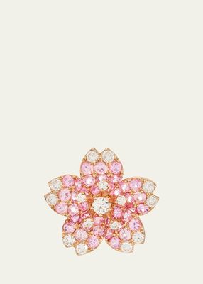 Diamond and Pink Sapphire Sakura Ring