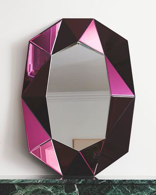 Diamond Burgundy Small Mirror