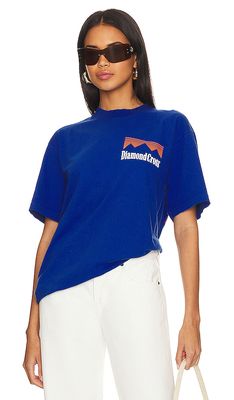 Diamond Cross Ranch Three Peaks T-shirt in Blue