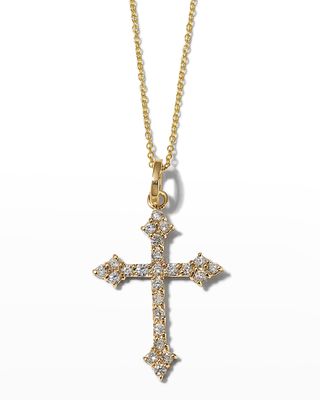 Diamond Gothic Cross Necklace